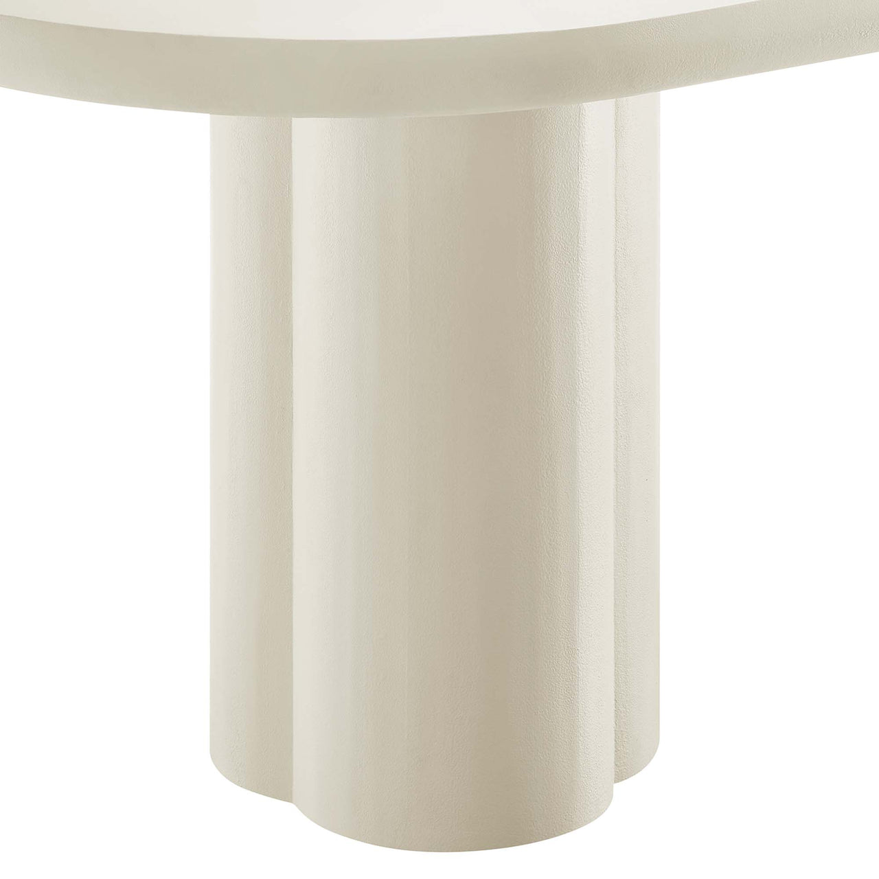 Trefoil Plateau Dining Table, Large, White