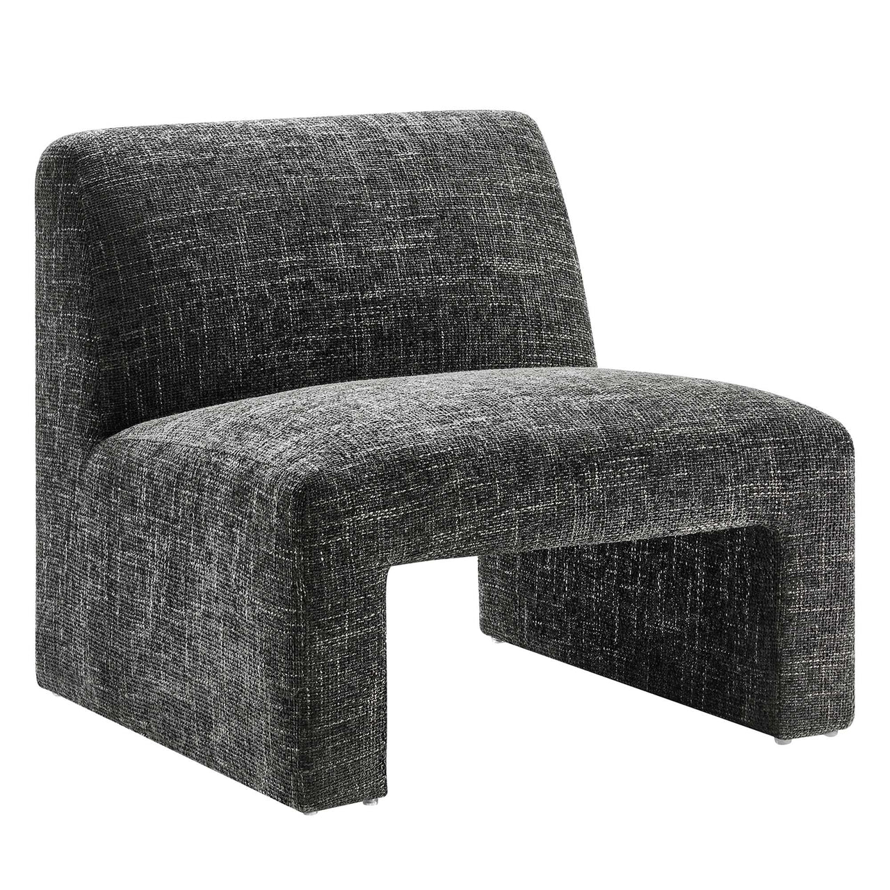 Ombrea Chenille Accent Chair, Charcoal