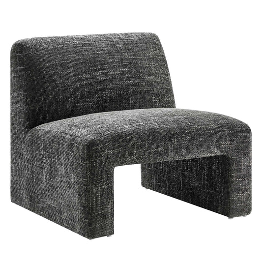 Ombrea Chenille Accent Chair, Charcoal