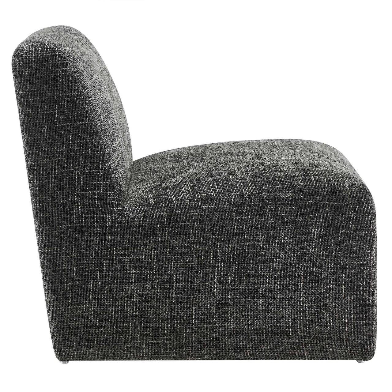 Ombrea Chenille Accent Chair, Charcoal