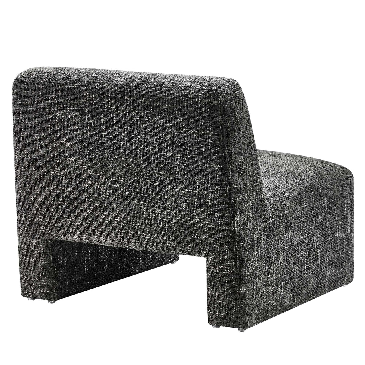 Ombrea Chenille Accent Chair, Charcoal