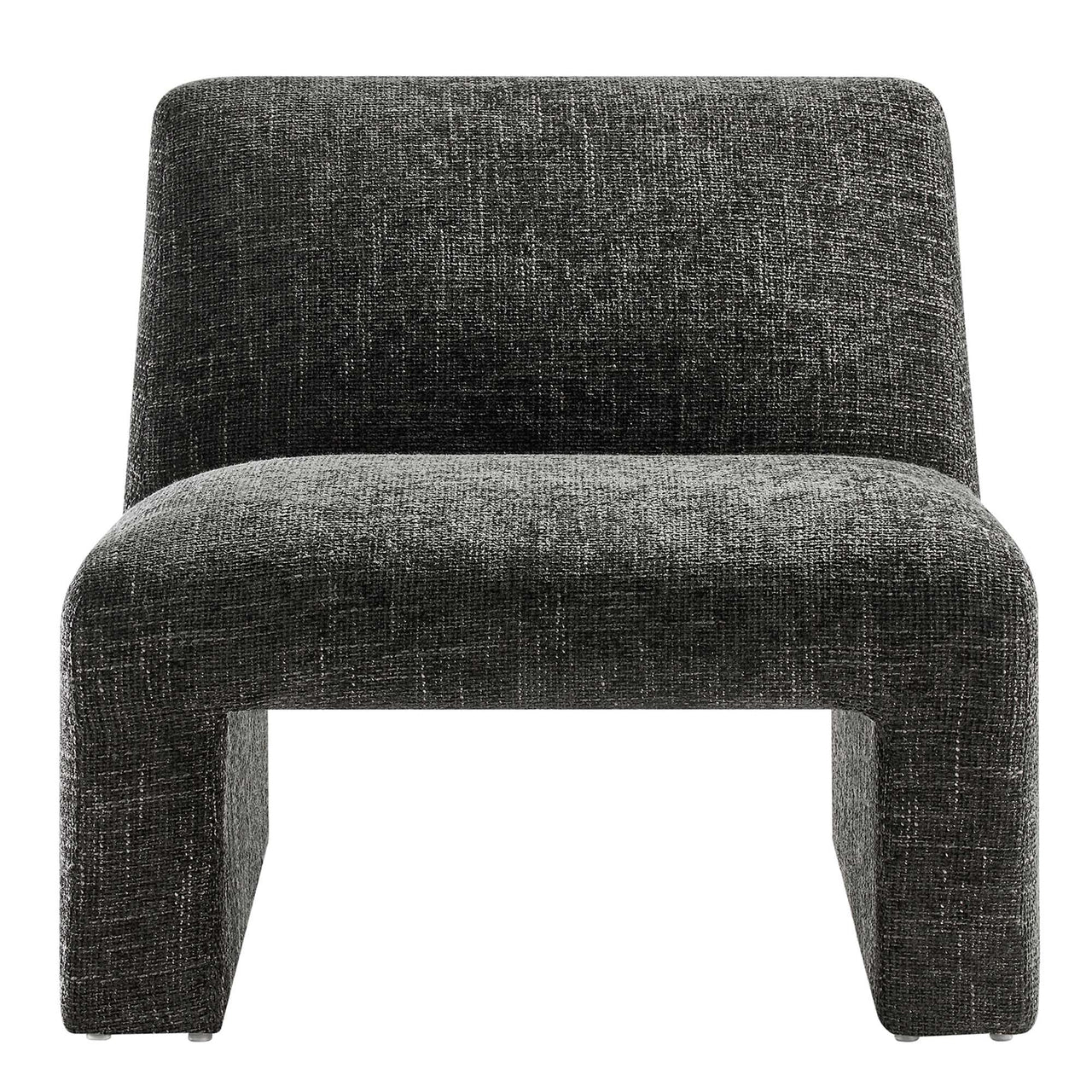 Ombrea Chenille Accent Chair, Charcoal
