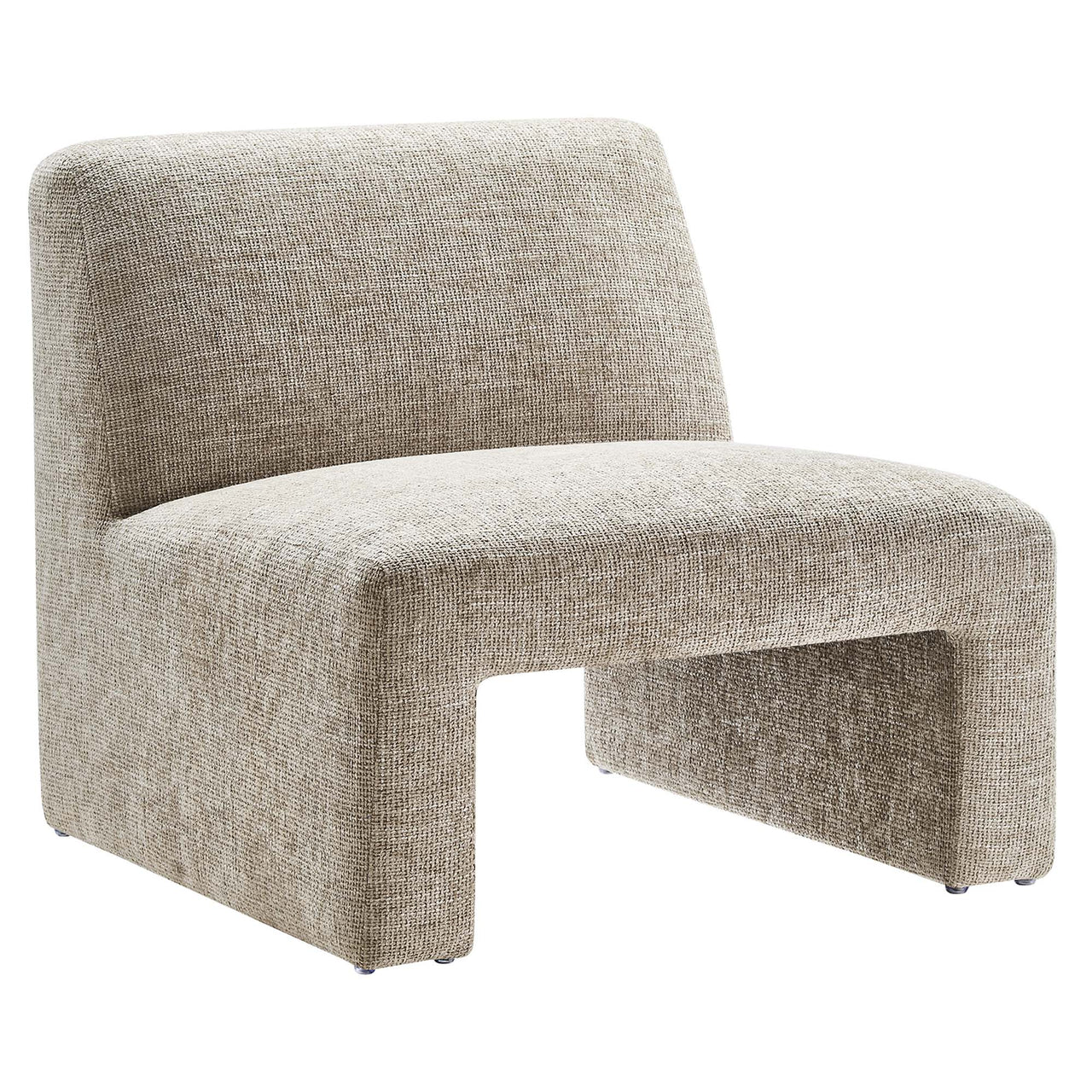 Ombrea Chenille Accent Chair, Sand