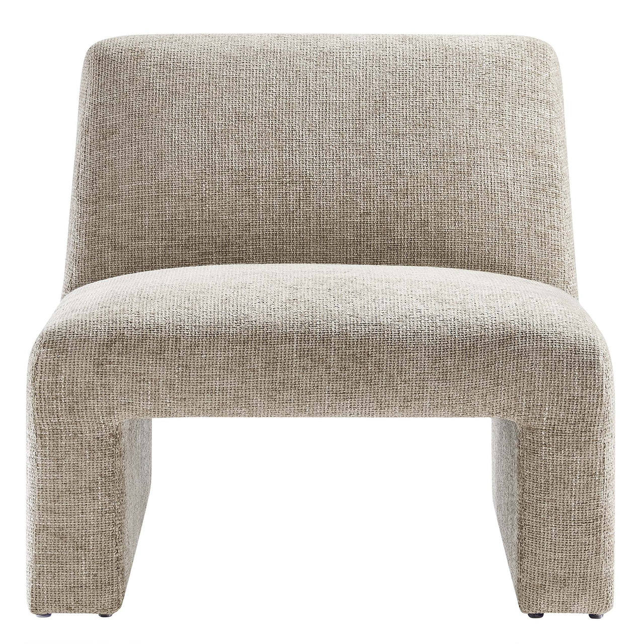Ombrea Chenille Accent Chair, Sand