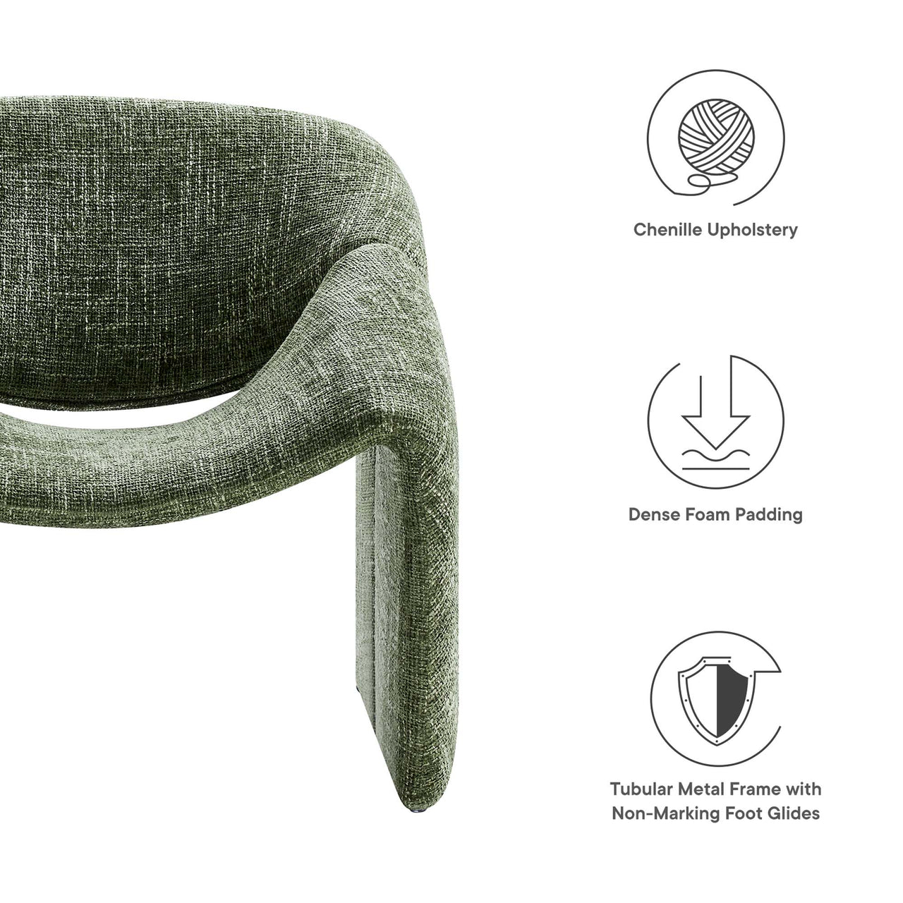 Wizard Chenille Accent Chair, Sage