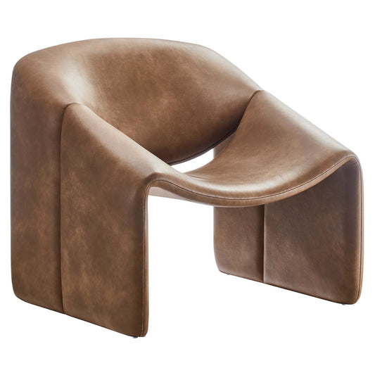 Wizard Eco-Leather Accent Chair, Brown