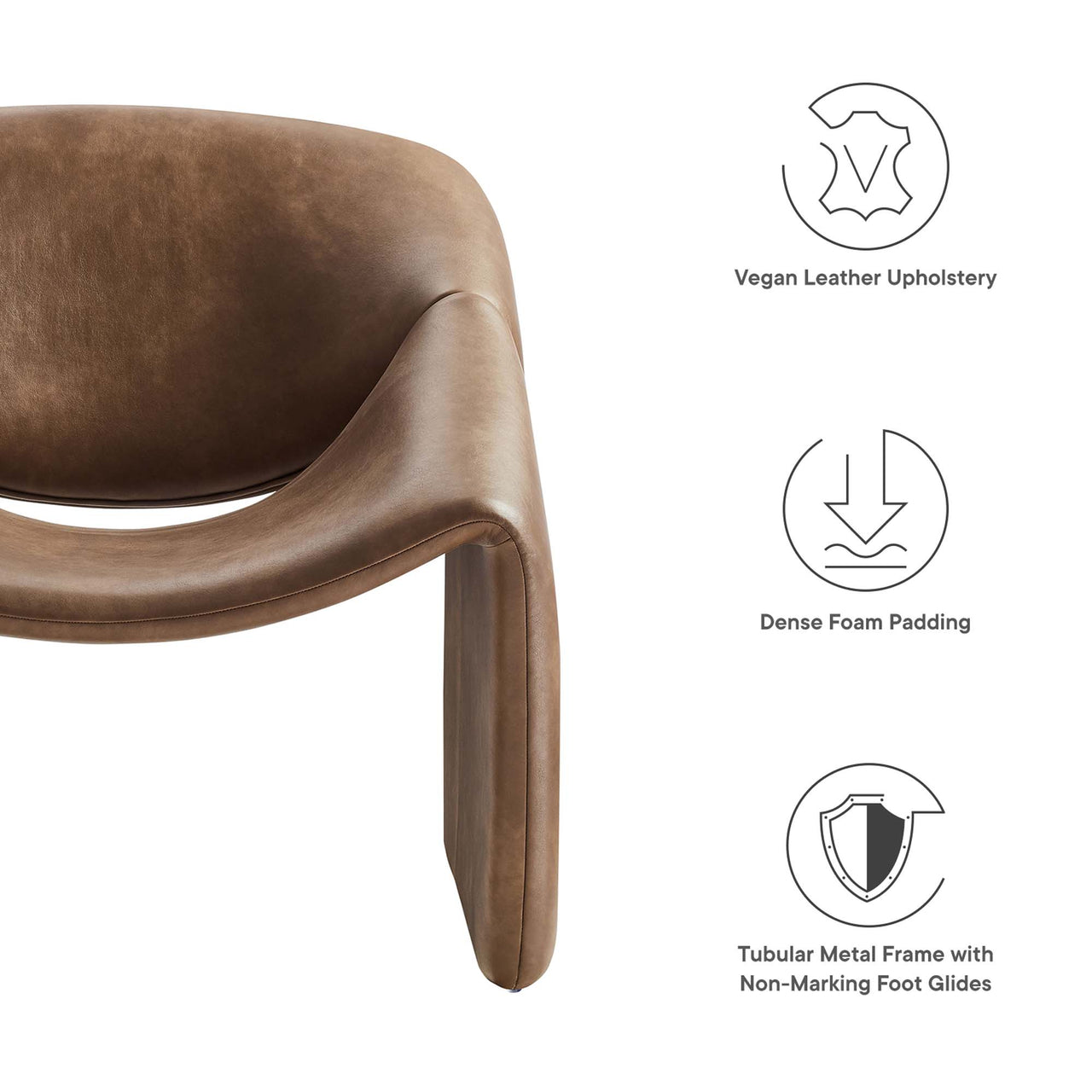 Wizard Eco-Leather Accent Chair, Brown