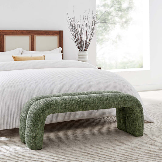 Axen Chenille Bench, Sage