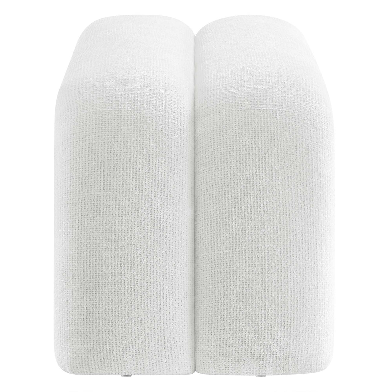 Axen Chenille Bench, White