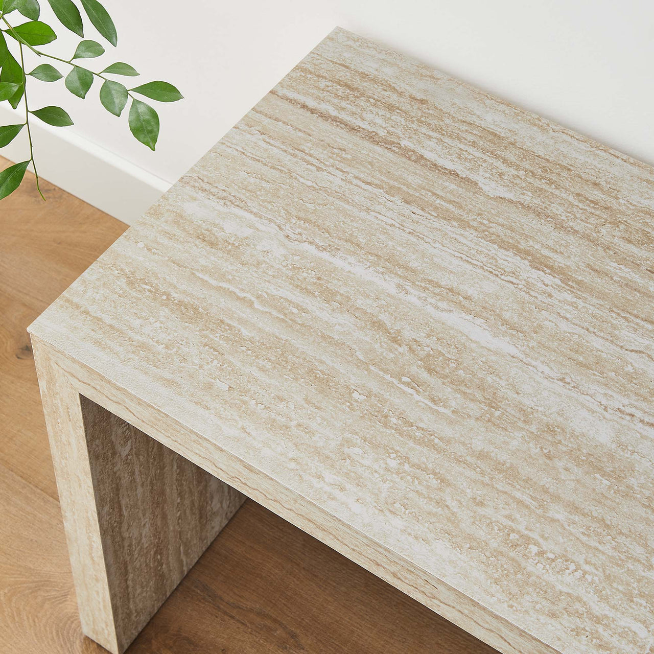 Orevein Bench, Small, Travertine