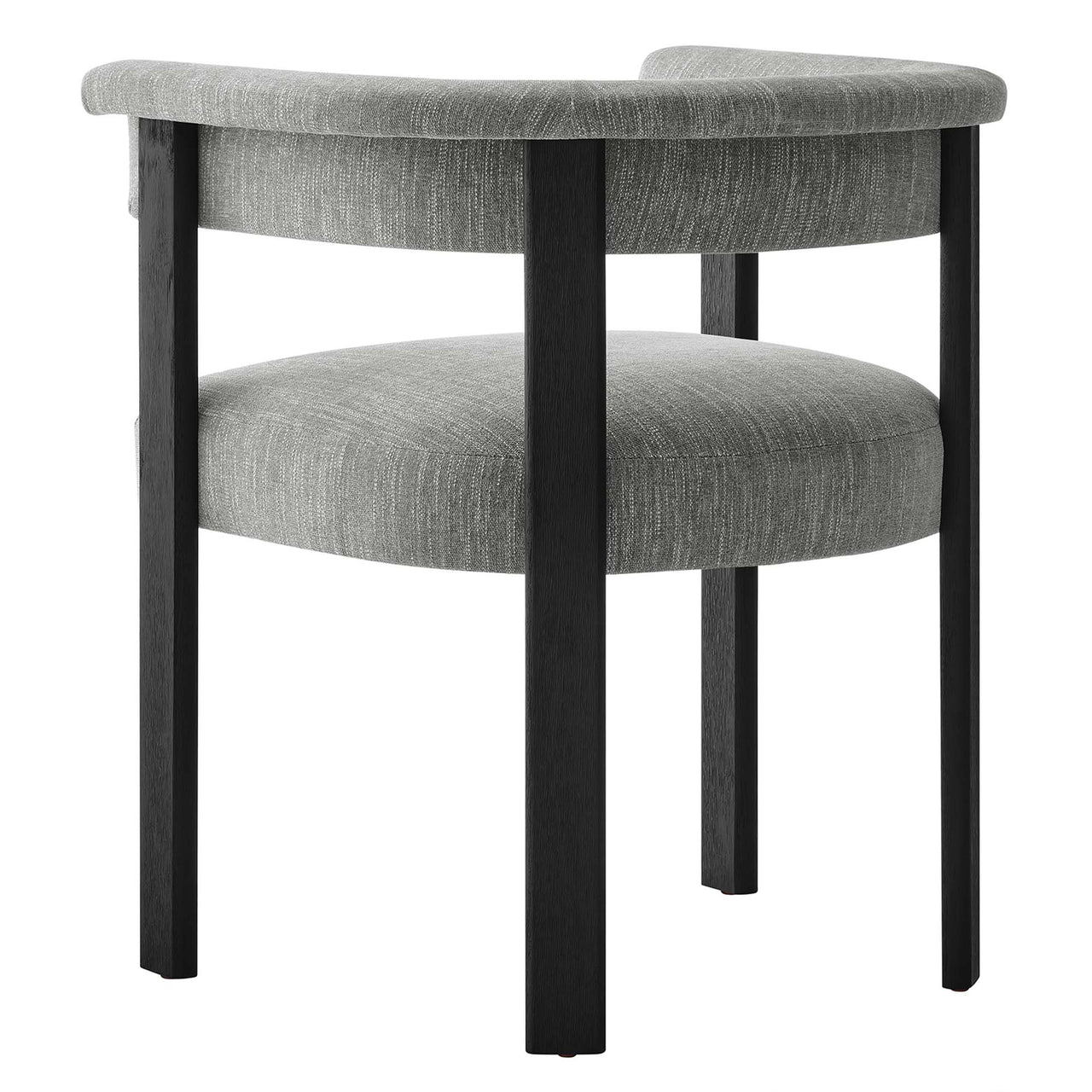 Maiden Fabric Dining Chair Set of 2, Gray & Black