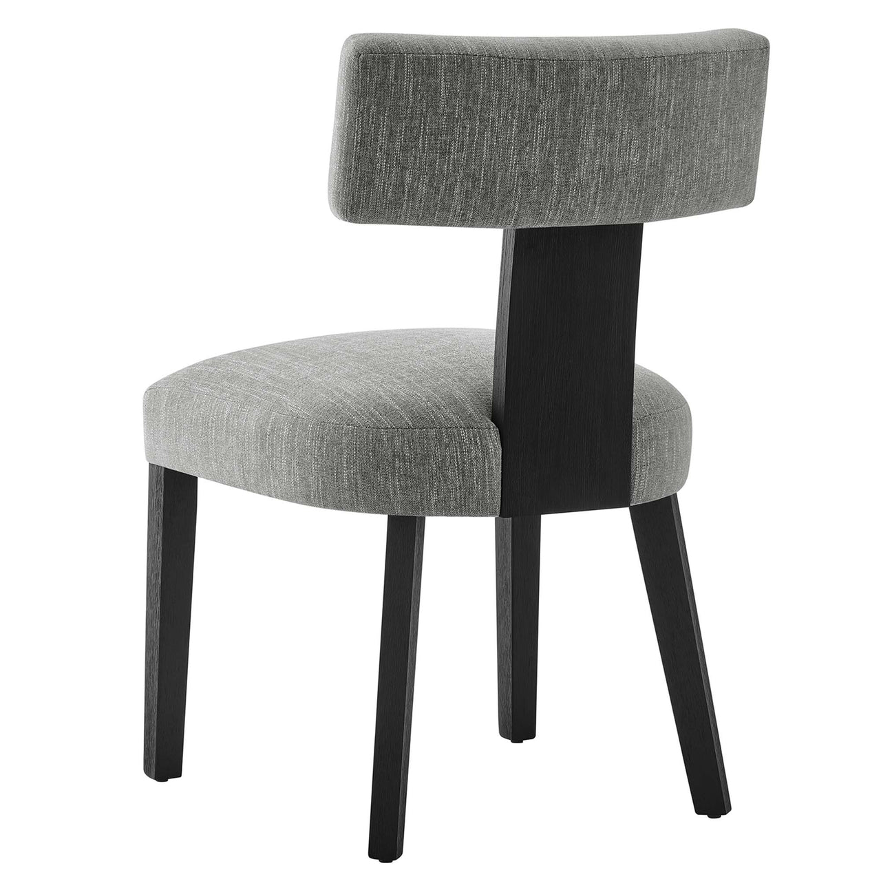 Leilani Fabric Dining Chair Set of 2, Gray & Black