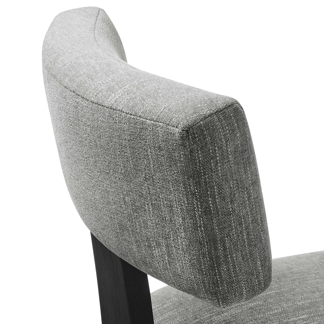 Leilani Fabric Dining Chair Set of 2, Gray & Black