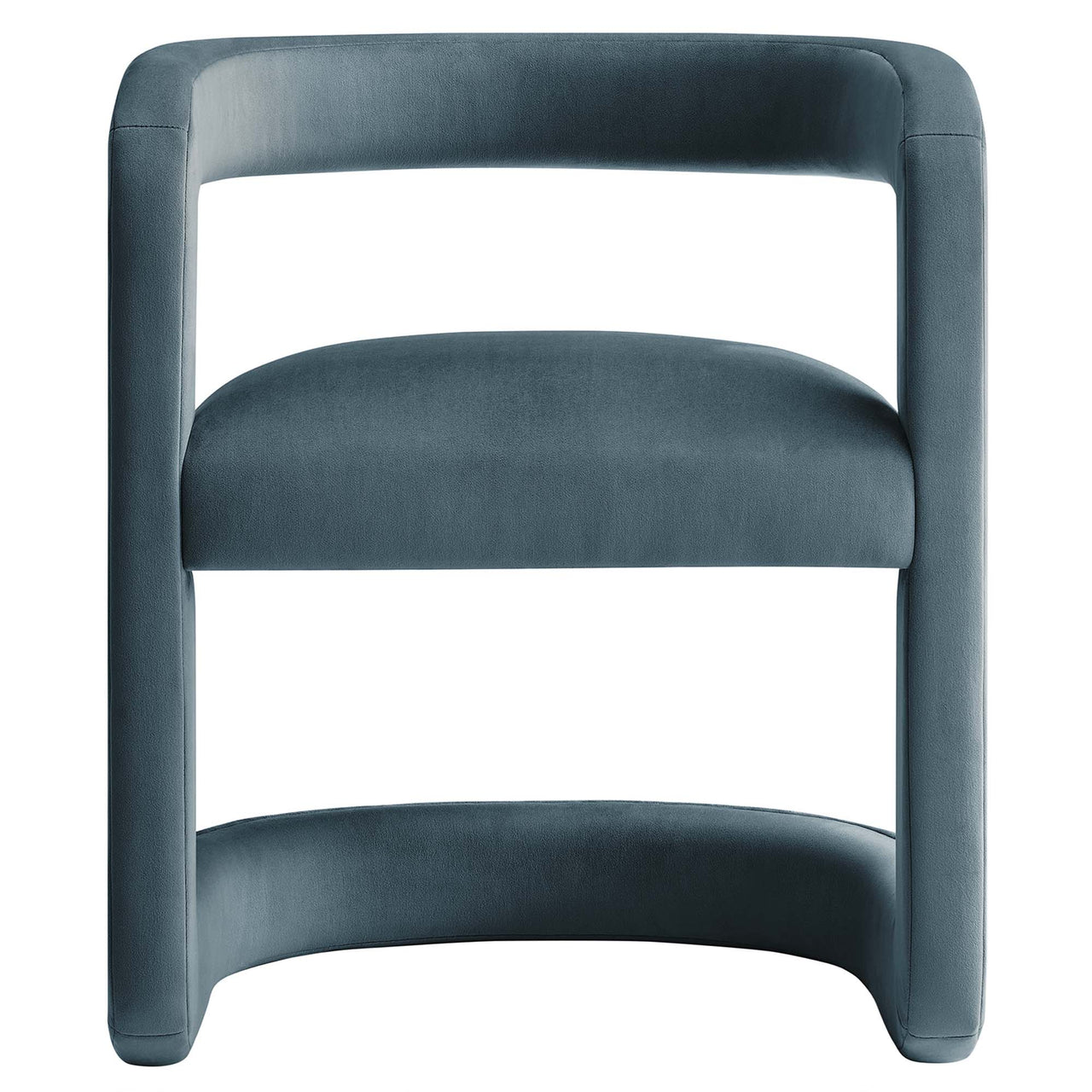 Aeria Upholstered Velvet Accent Chair, Slate