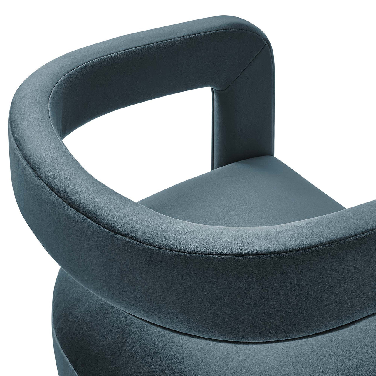 Aeria Upholstered Velvet Dining Chair, Slate