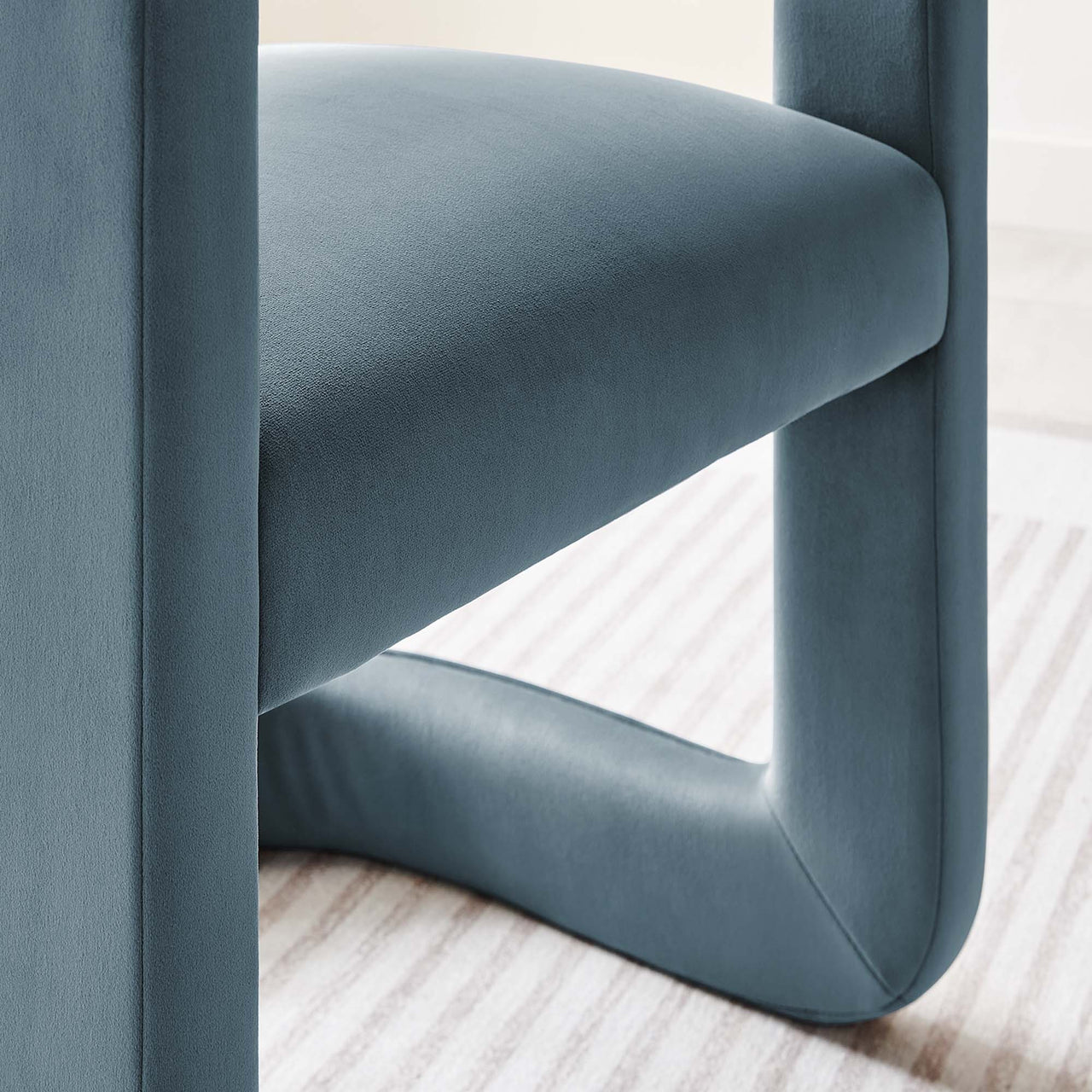 Aeria Upholstered Velvet Accent Chair, Slate