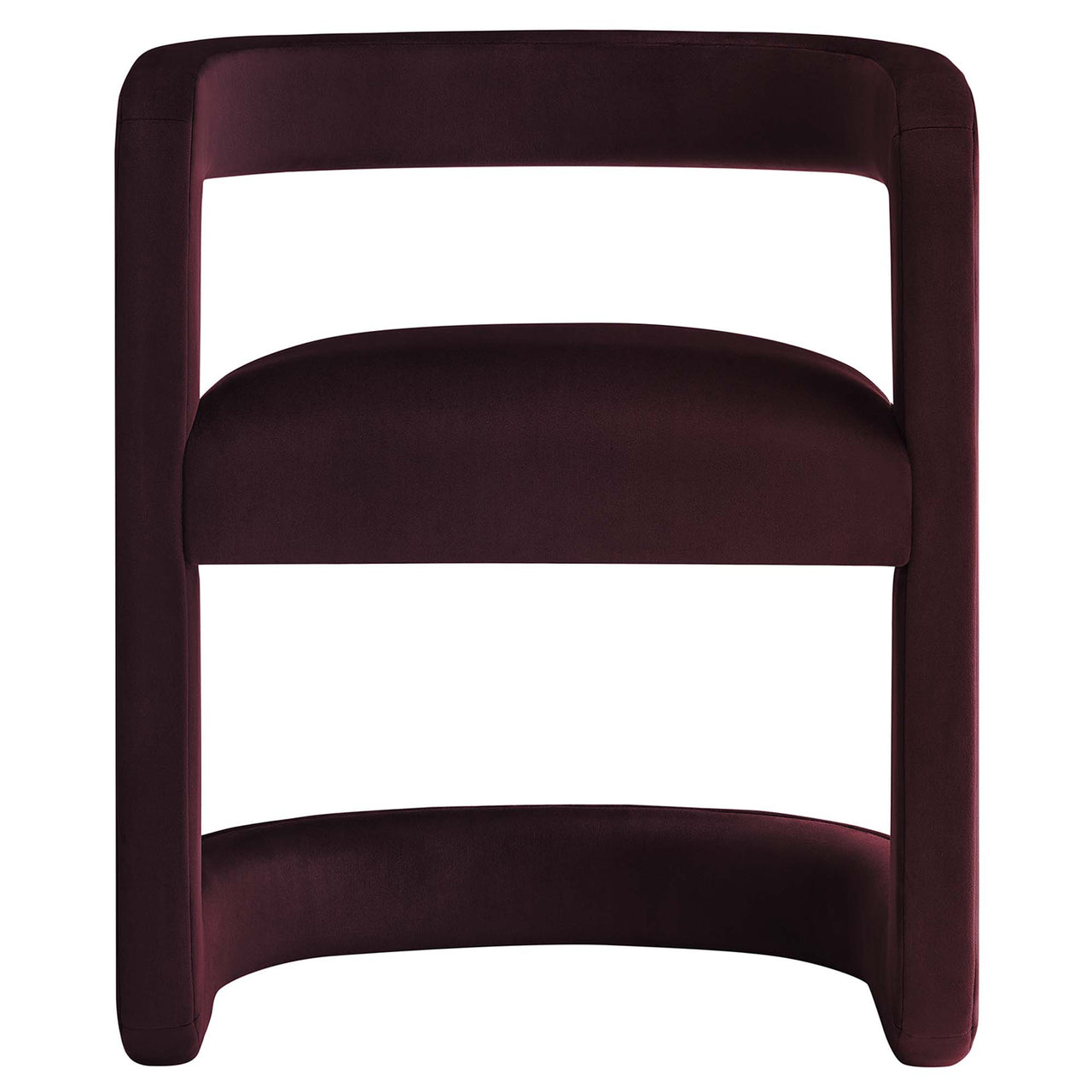 Aeria Upholstered Velvet Dining Chair, Wine