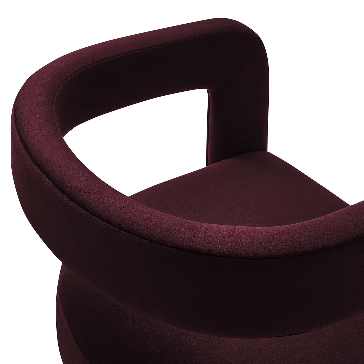 Aeria Upholstered Velvet Dining Chair, Wine