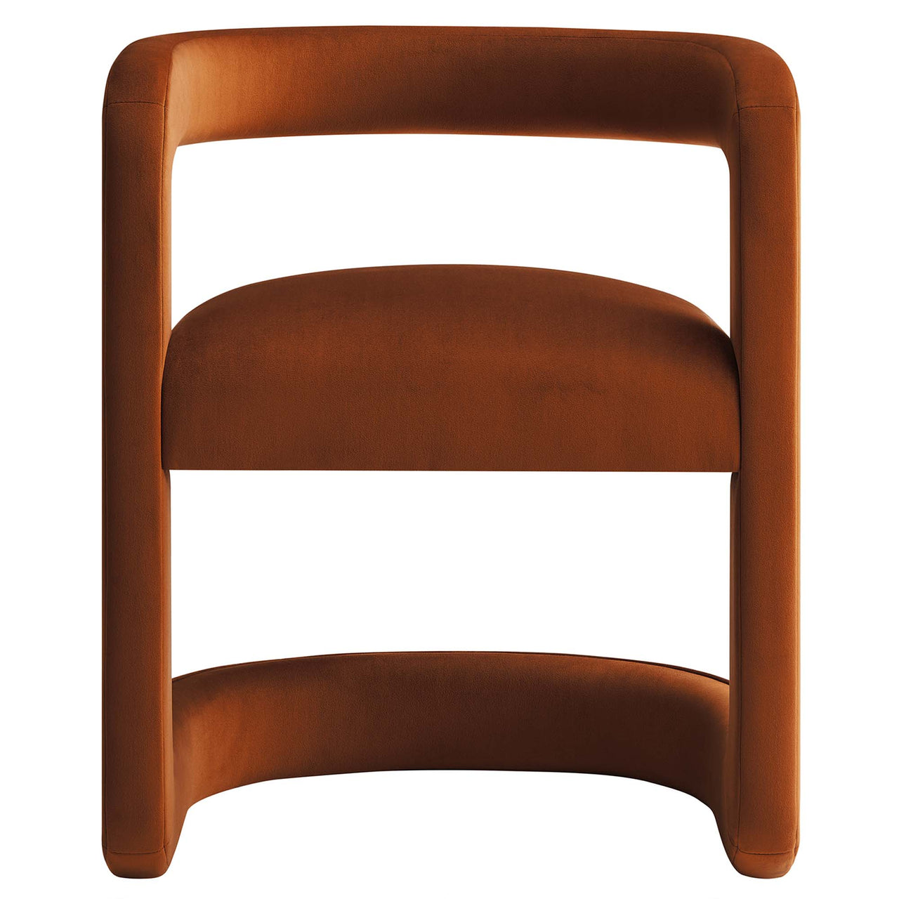 Aeria Upholstered Velvet Dining Chair, Terracotta