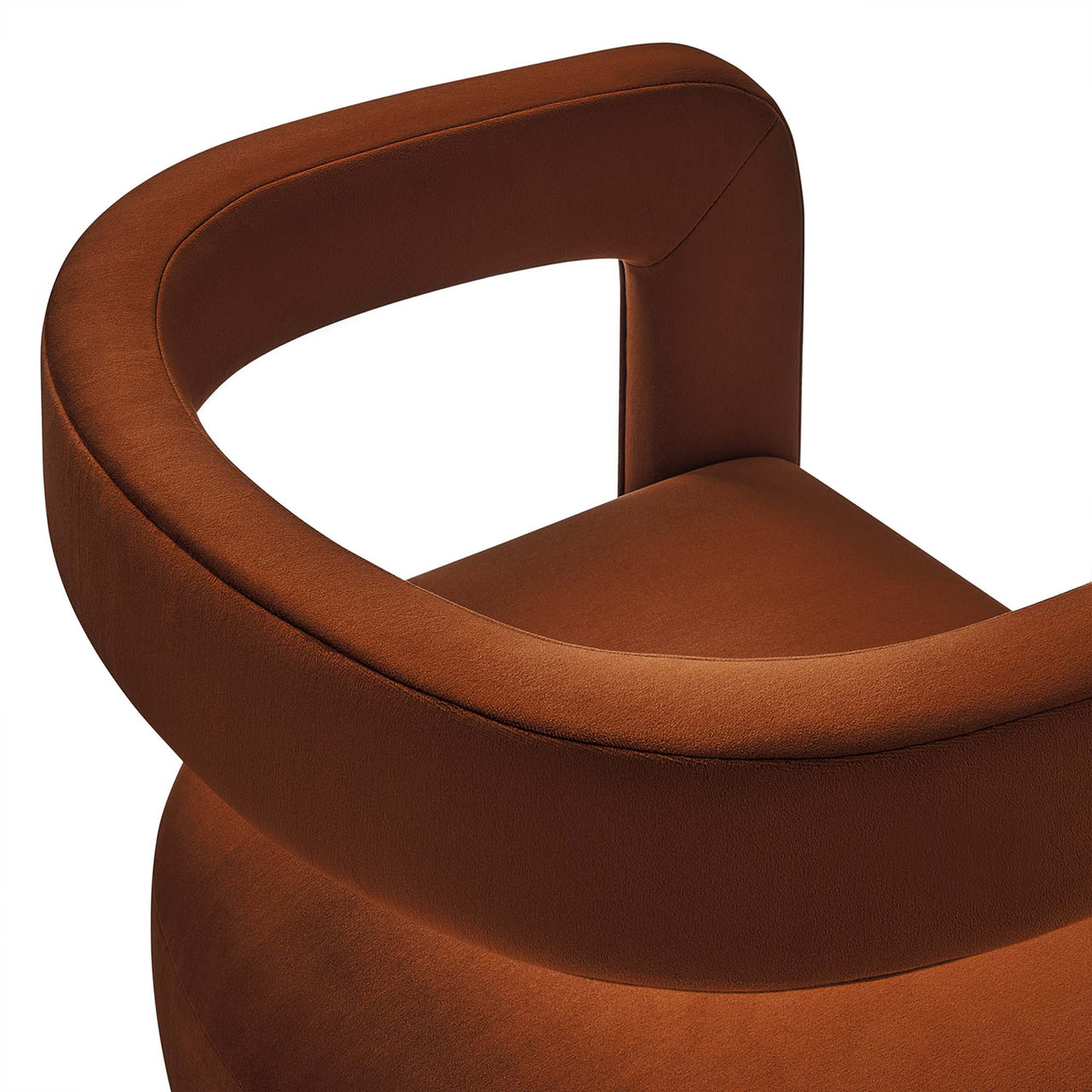 Aeria Upholstered Velvet Dining Chair, Terracotta