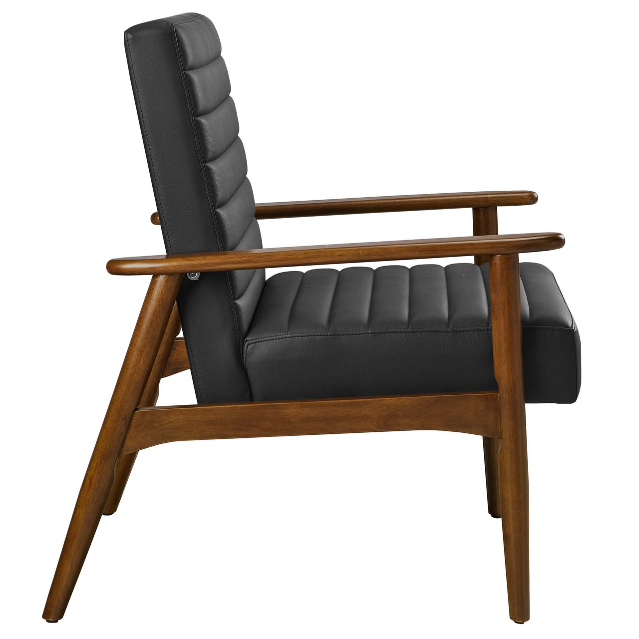 Jasper Eco-Leather Accent Chair, Walnut & Black