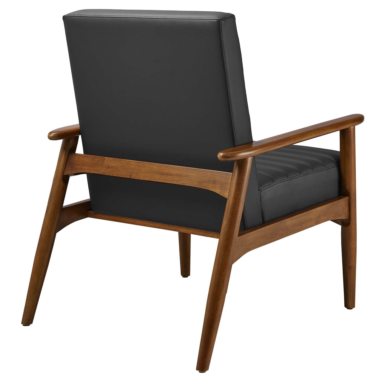 Jasper Eco-Leather Accent Chair, Walnut & Black