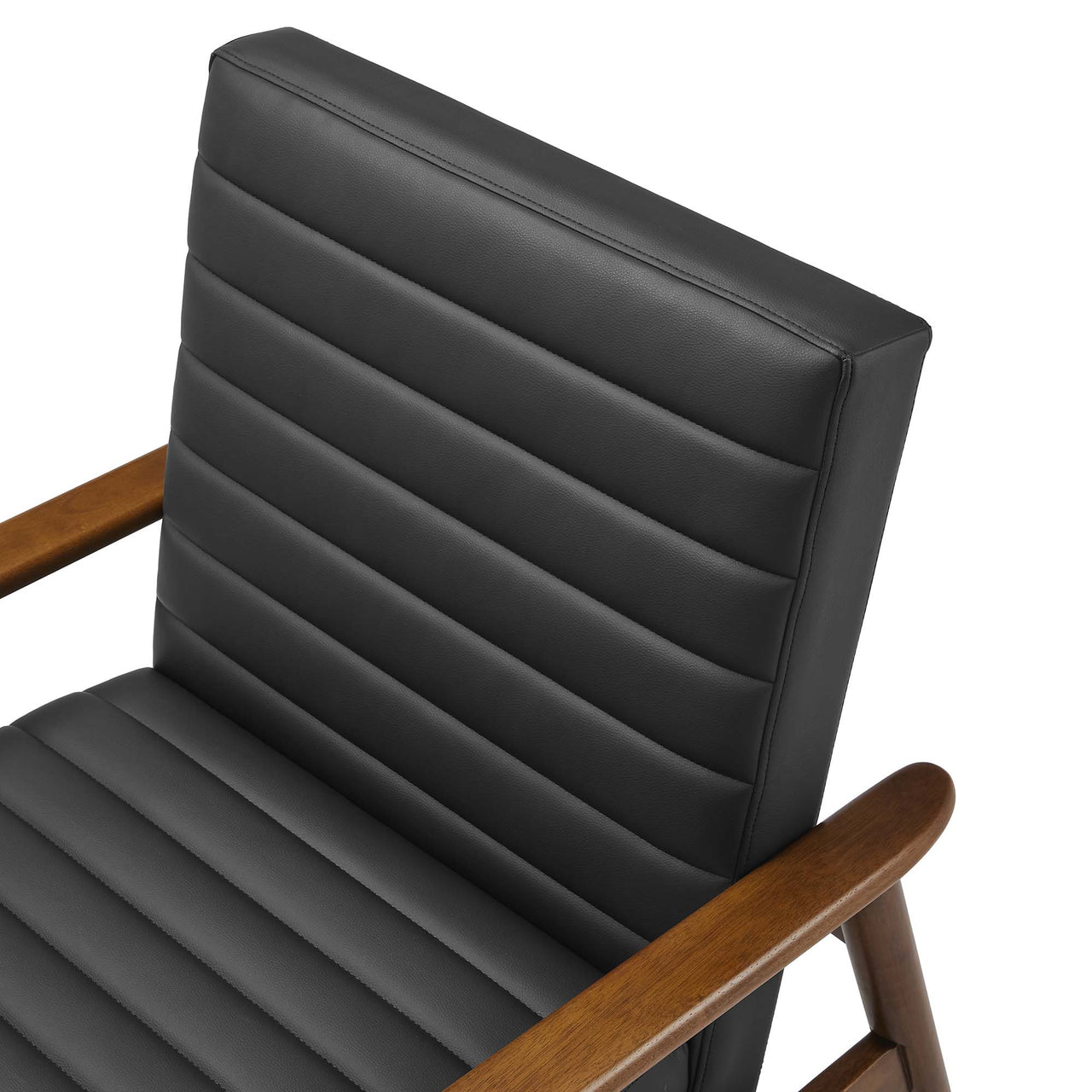Jasper Eco-Leather Accent Chair, Walnut & Black