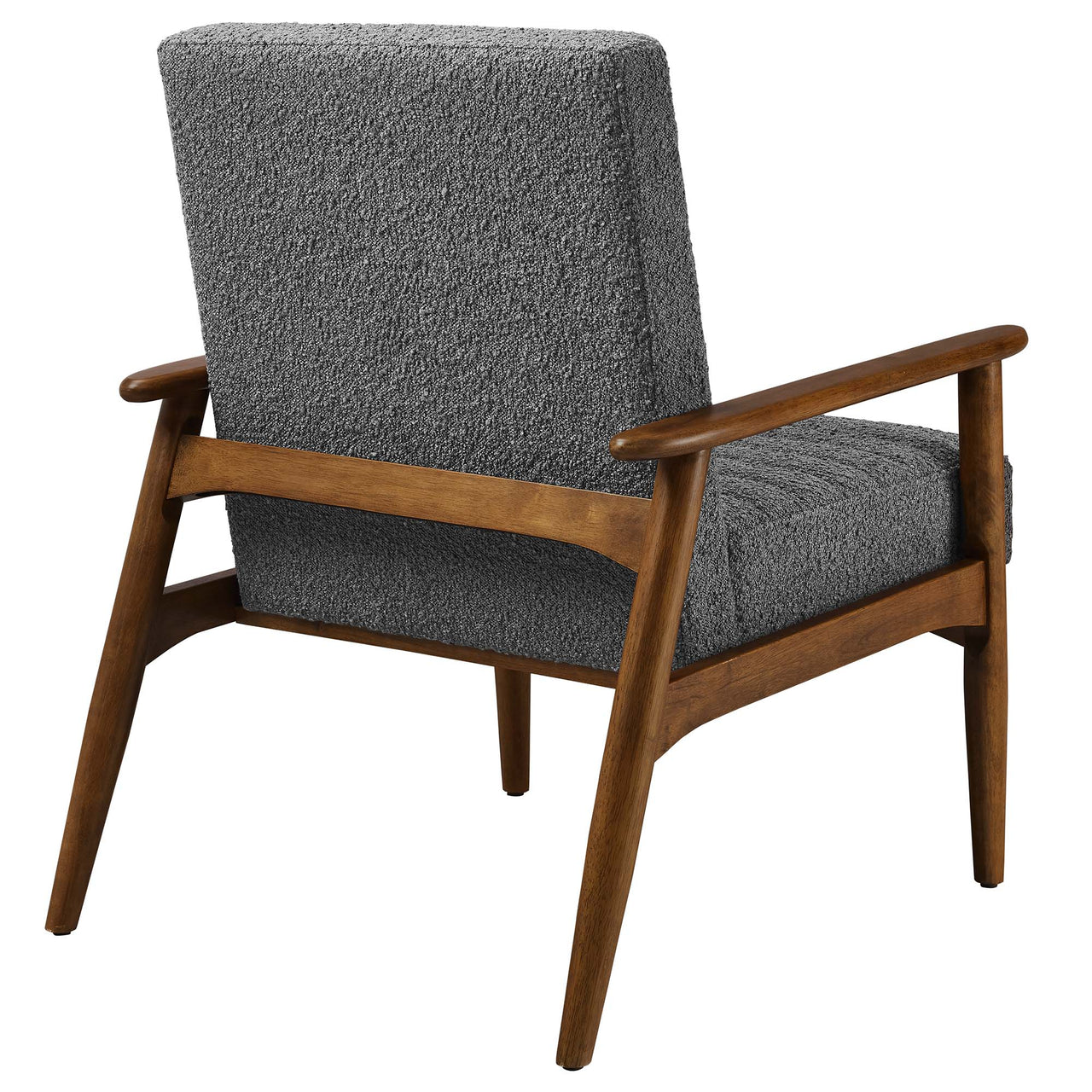 Jasper Boucle Accent Chair, Walnut & Charcoal