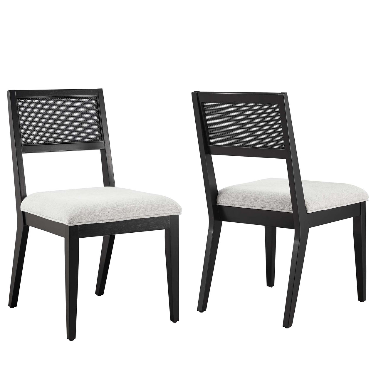 Nissa Dining Chair Set of 2, Light Gray
