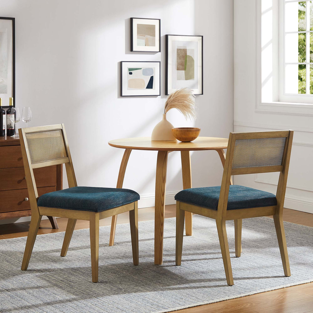 Nissa Dining Chair Set of 2, Azure