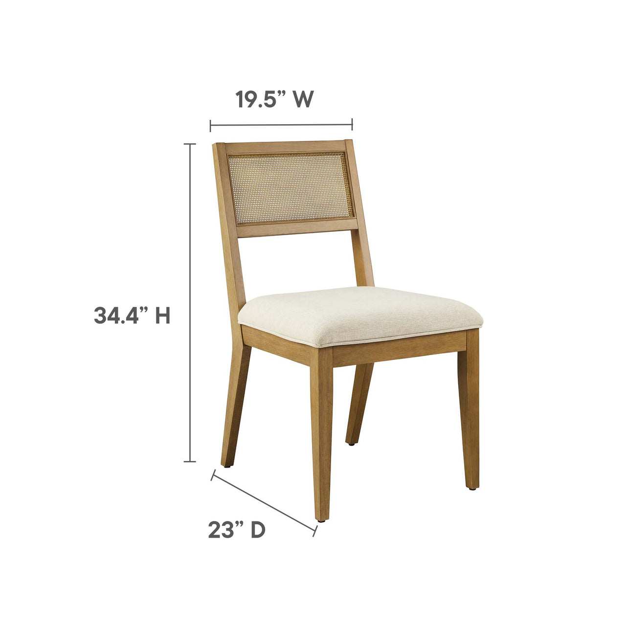 Nissa Dining Chair Set of 2, Ivory