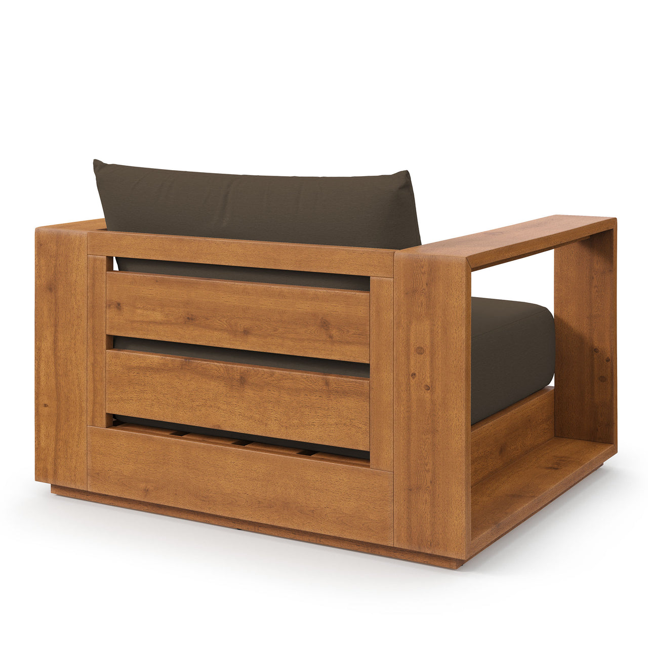 Tahlor Alfresco Acacia Wood Chair, Natural Wood & Cocoa