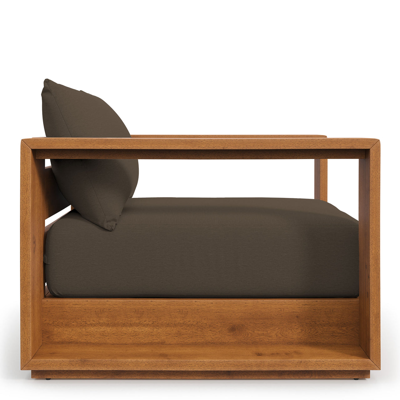 Tahlor Alfresco Acacia Wood Chair, Natural Wood & Cocoa