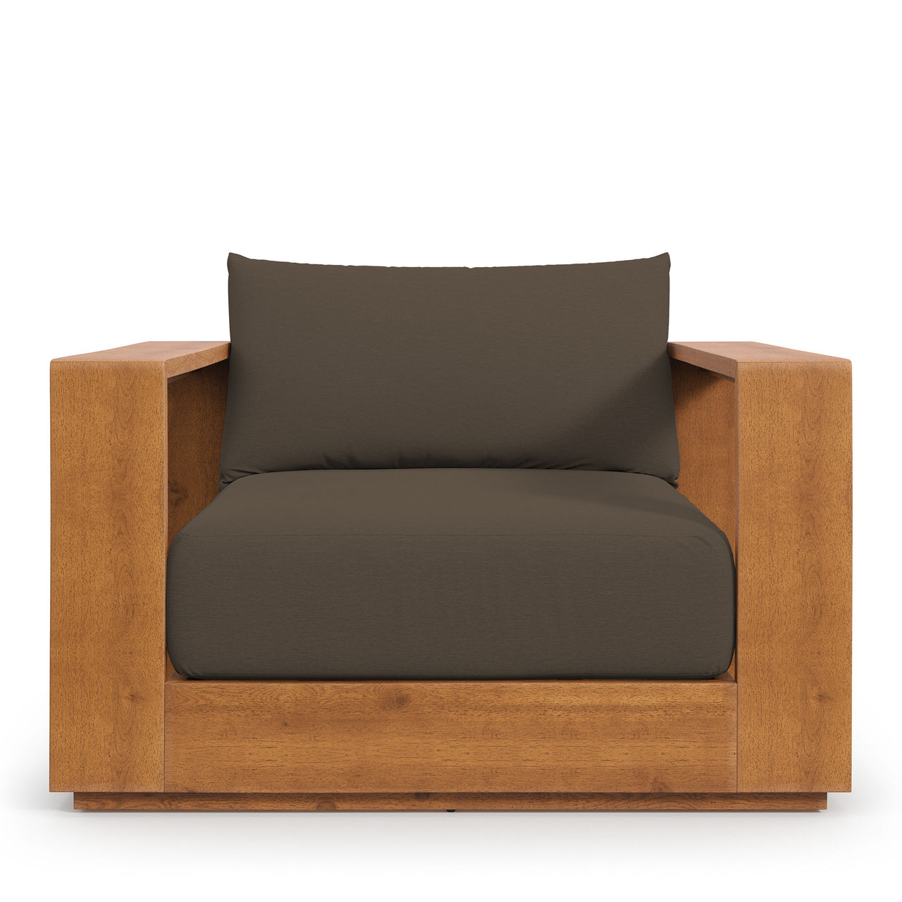 Tahlor Alfresco Acacia Wood Chair, Natural Wood & Cocoa