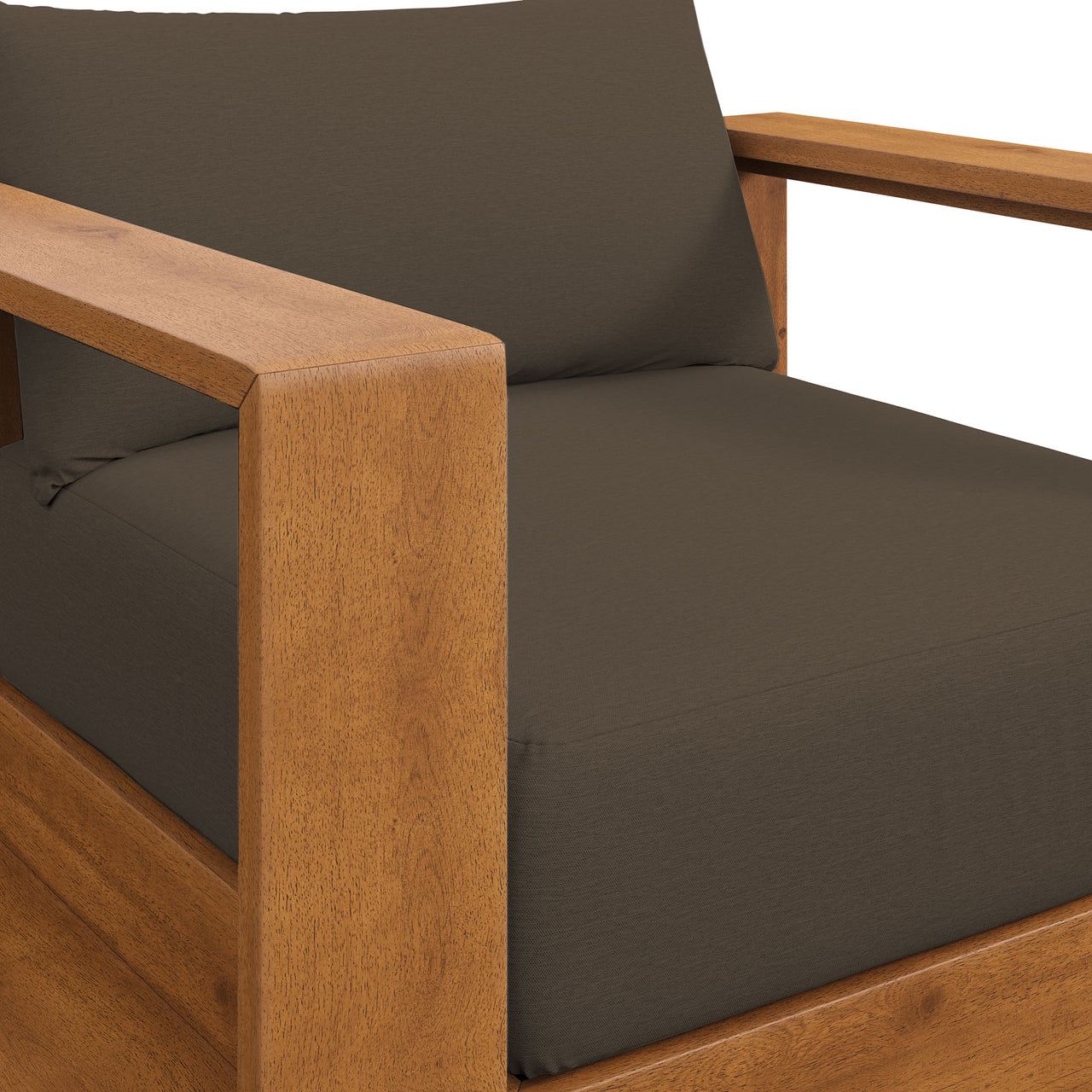 Tahlor Alfresco Acacia Wood Chair, Natural Wood & Cocoa