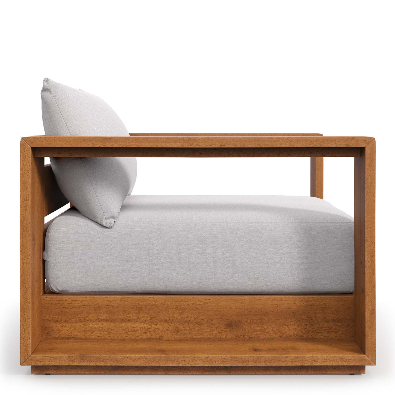 Tahlor Alfresco Acacia Wood Chair, Natural Wood & Light Gray