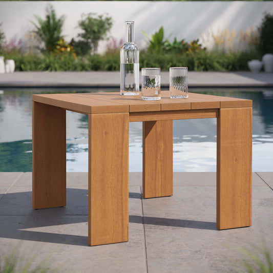 Tahlor Alfresco Acacia Wood Side Table, Natural Wood