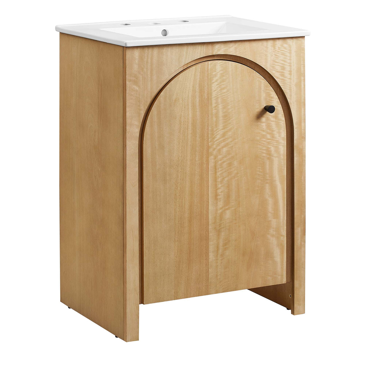 Revina Arched Vanity Unit, Small, Oak & White