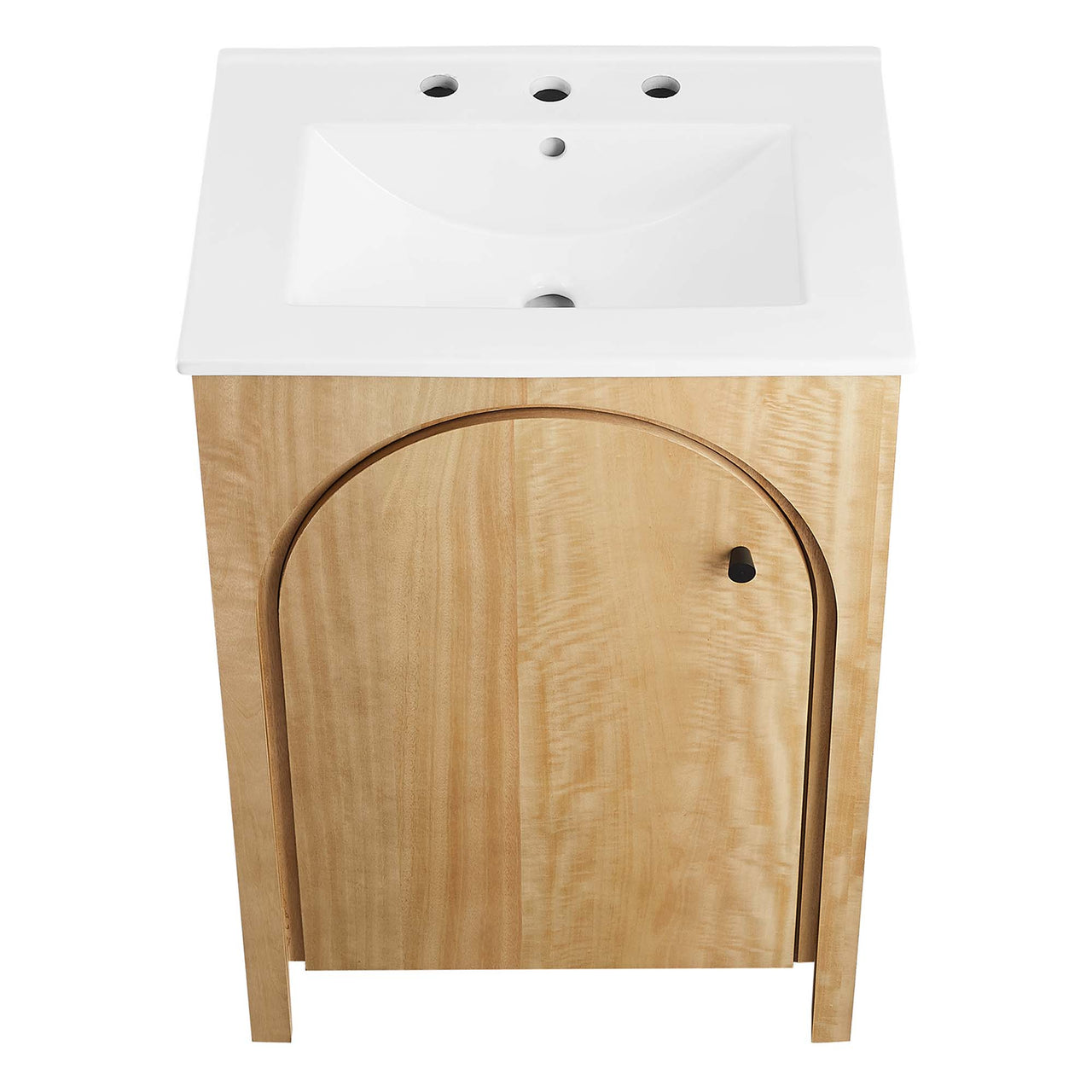 Revina Arched Vanity Unit, Small, Oak & White