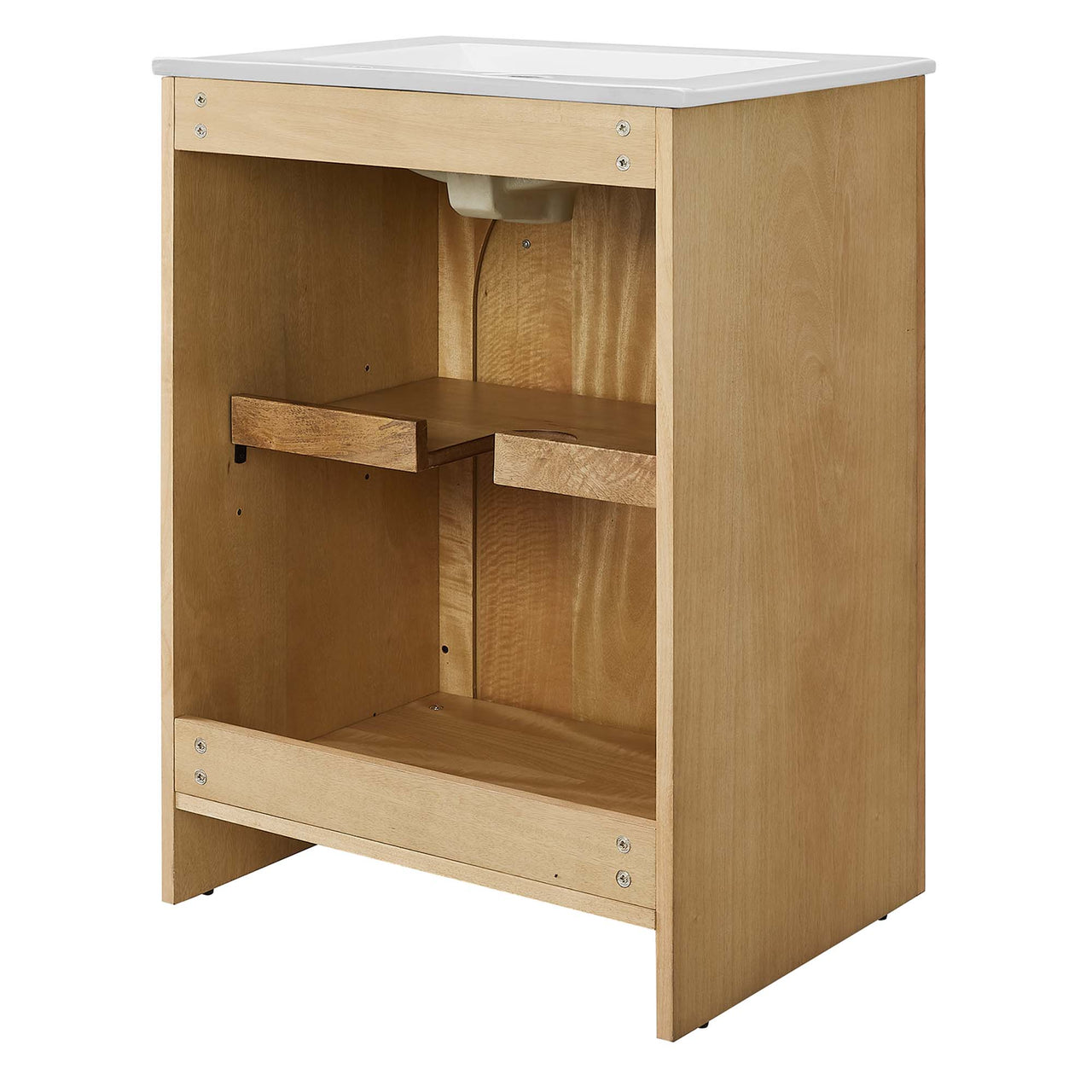 Revina Arched Vanity Unit, Small, Oak & White