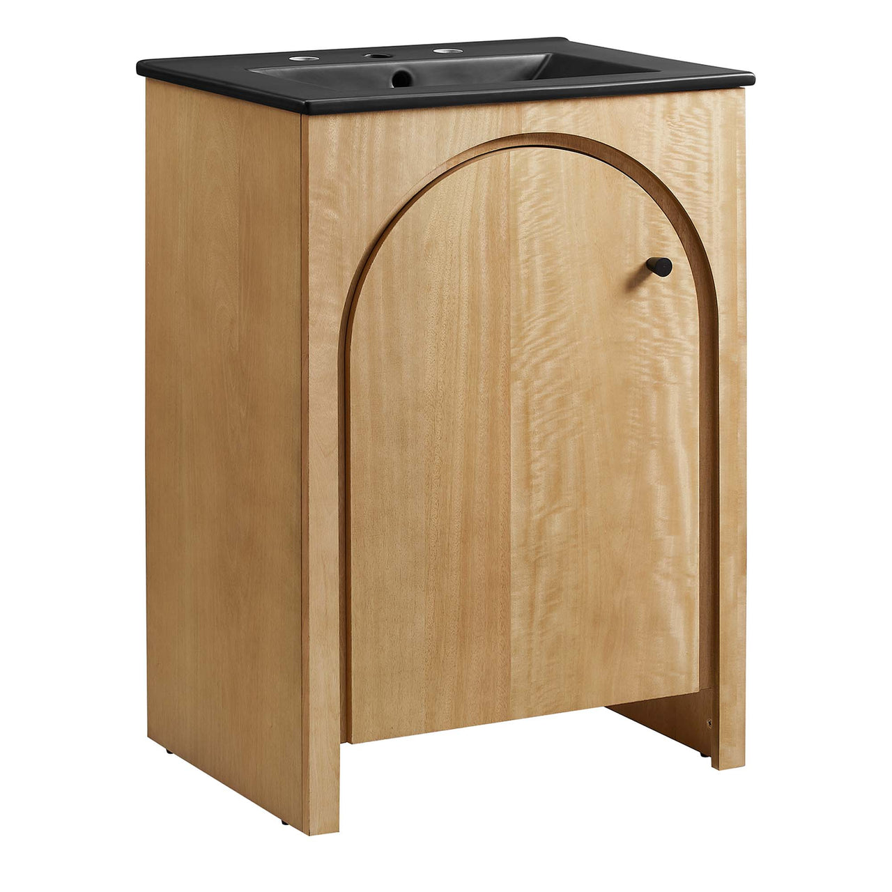 Revina Arched Vanity Unit, Small, Oak & Black
