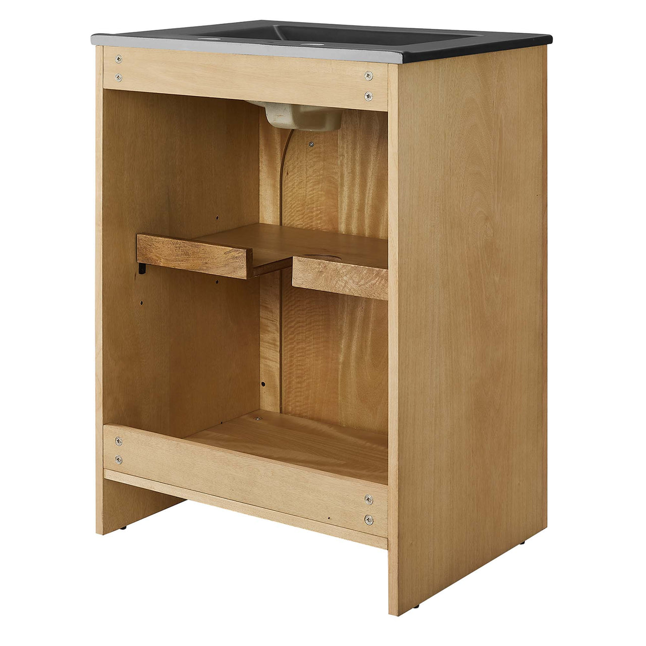Revina Arched Vanity Unit, Small, Oak & Black