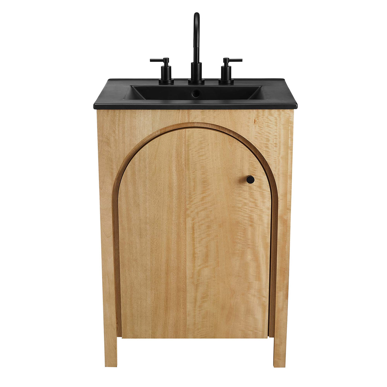 Revina Arched Vanity Unit, Small, Oak & Black