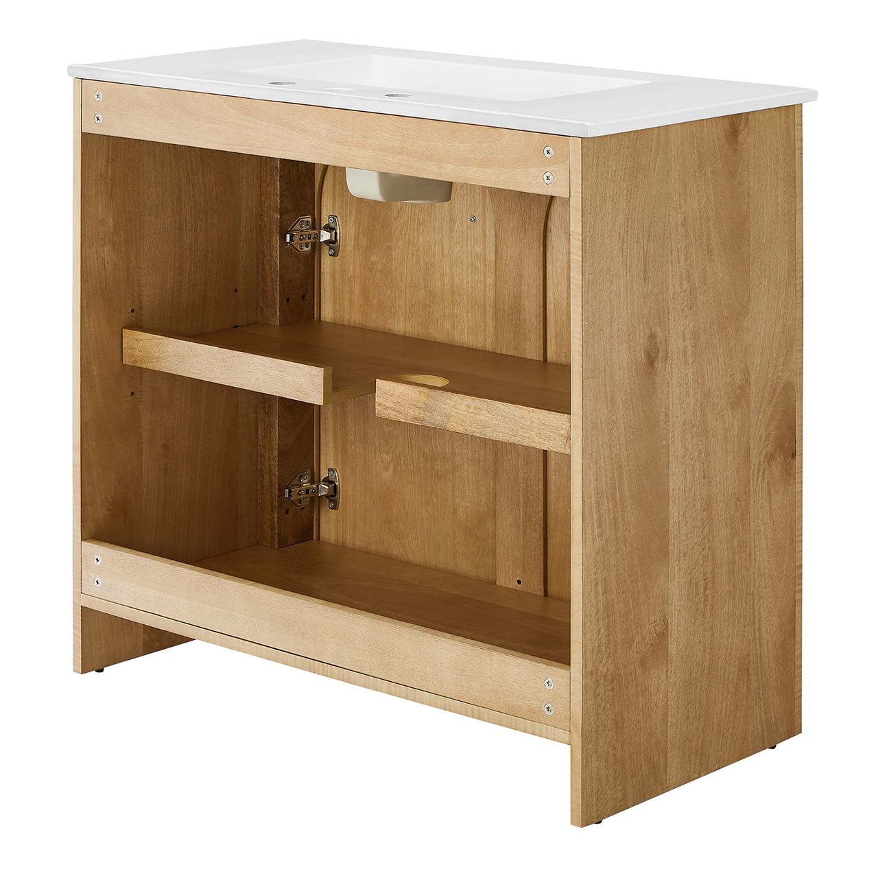 Revina Arched Vanity Unit, Large, Oak & White