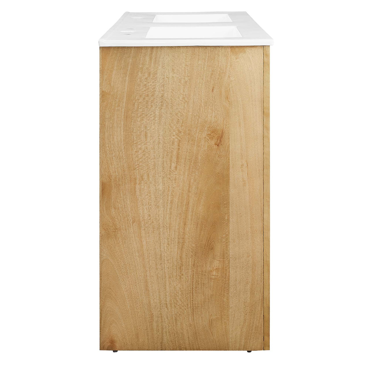 Revina Arched Double Sink Vanity Unit, Extra Large, Oak & White