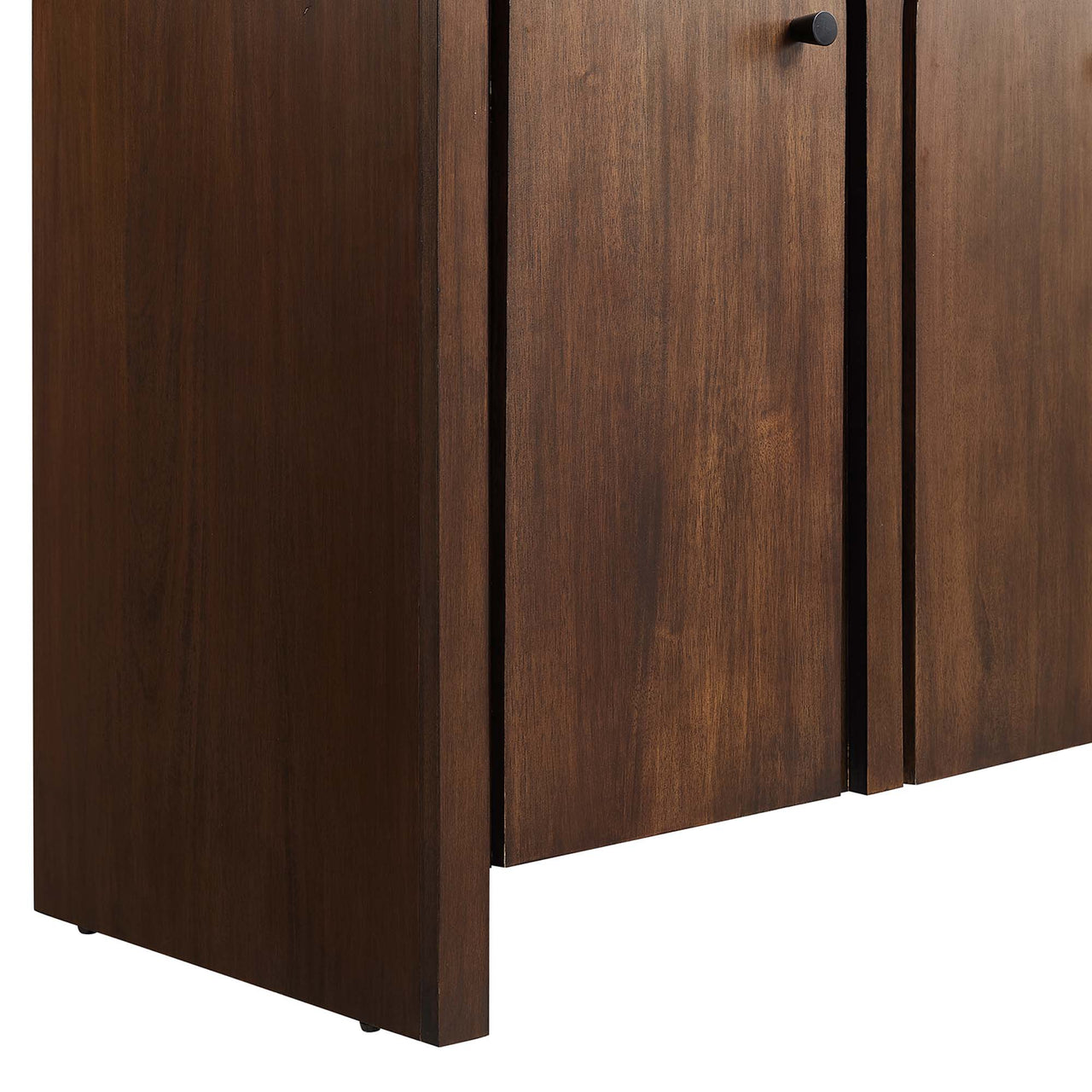 Revina Arched Double Sink Vanity Unit, Extra Large, Walnut & Black