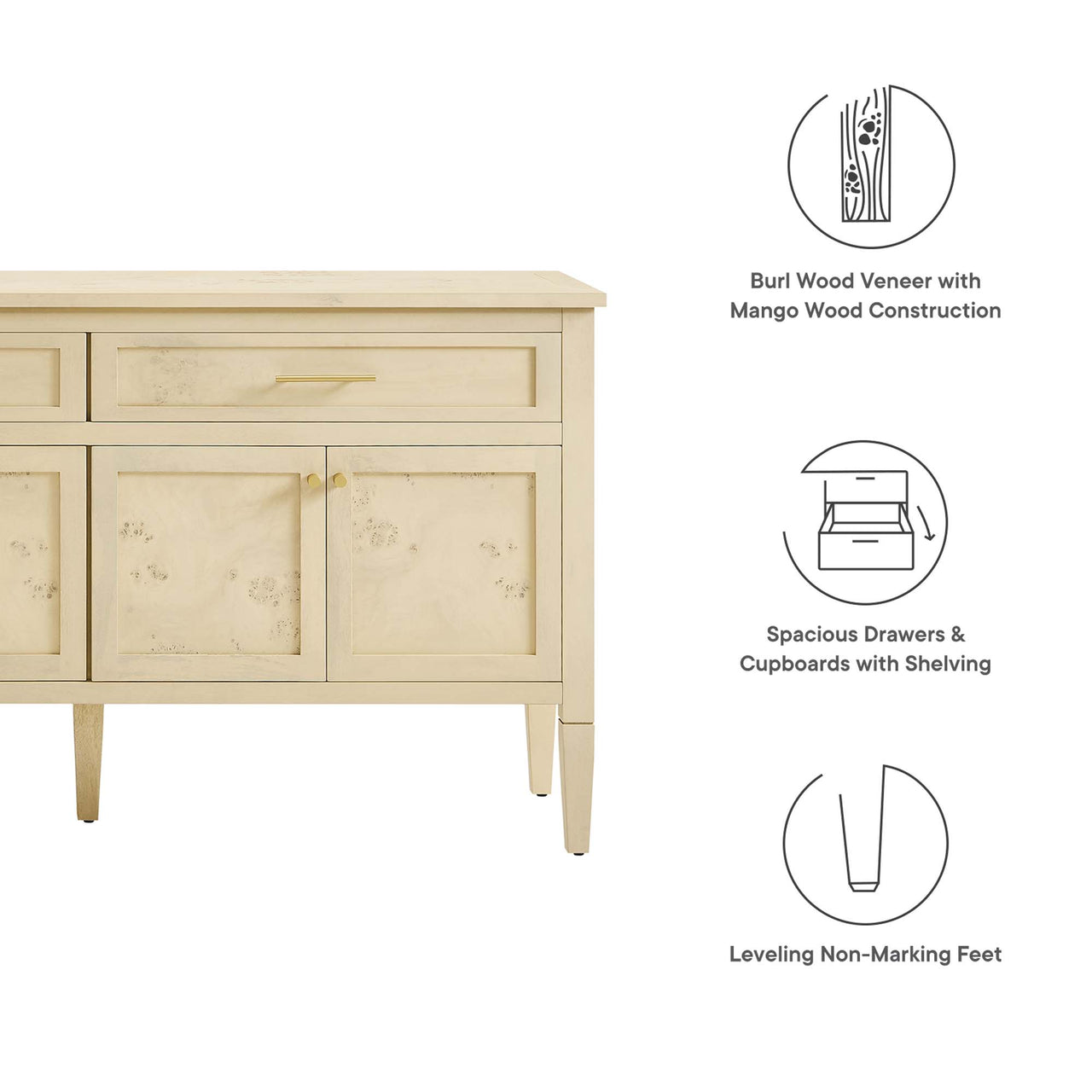 Elaria Sideboard, Cream