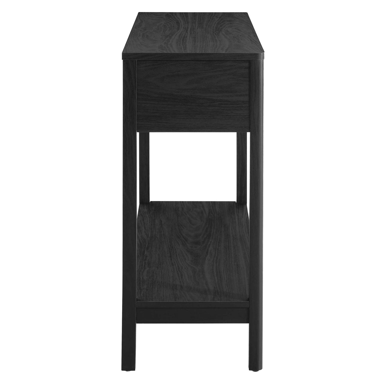 Calden Wood Entryway Console Table, Black