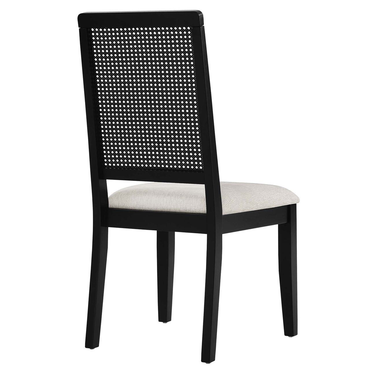 Thorne Upholstered Dining Chair Set of 2, Black & Ivory