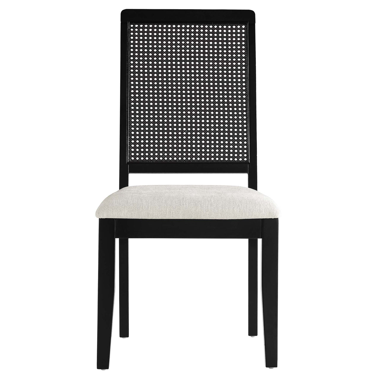 Thorne Upholstered Dining Chair Set of 2, Black & Ivory